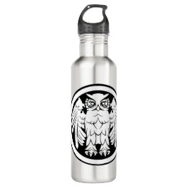 Botella de agua wise_owl_elegante_hand_draw_getric