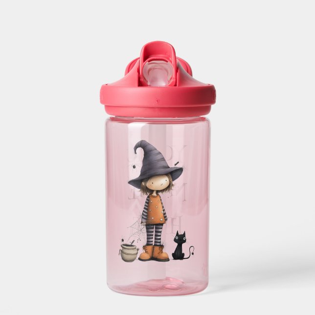 Botella De Agua Witch & Black Cat Spooky (Delante)