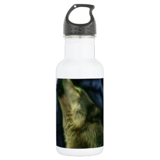 Botella De Agua Wolf Howling At Moon