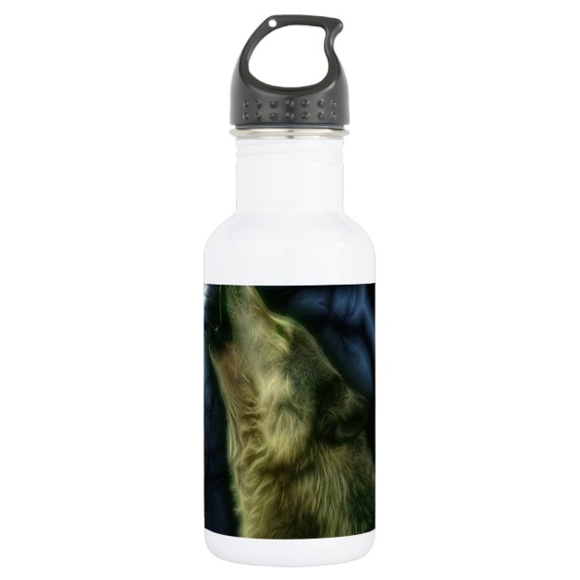 Botella De Agua Wolf Howling At Moon (Anverso)