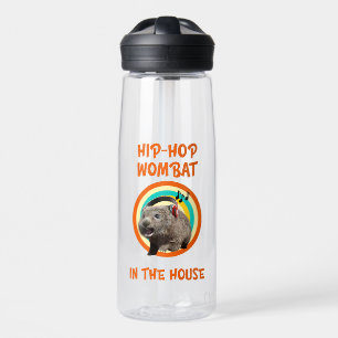 Botella De Agua Wombat divertido de Hip-hop en la casa