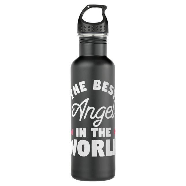 Botella De Agua Womens The Best Angel In The World Name V-Neck  (Anverso)