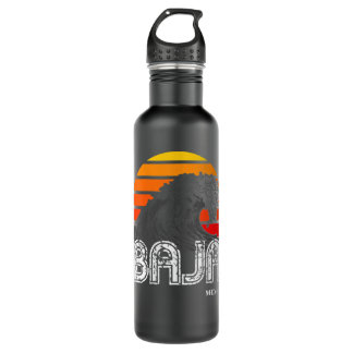Botella De Agua Womens Vintage Northern Baja Mexico Surfing - Retr