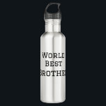 Botella De Agua World best brother agregar nombre texto deportes d<br><div class="desc">diseño</div>