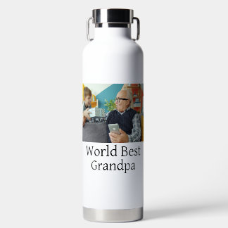 Botella De Agua World best Grandpa add name text sports text simpl