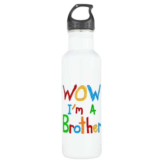 Botella De Agua WOW, soy un hermano de camisetas y (Anverso)
