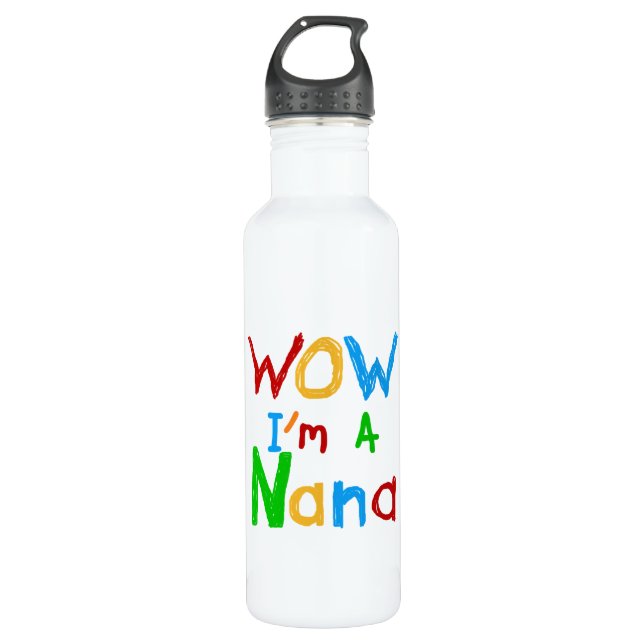 Botella De Agua WOW, soy una camiseta de Nana y (Anverso)