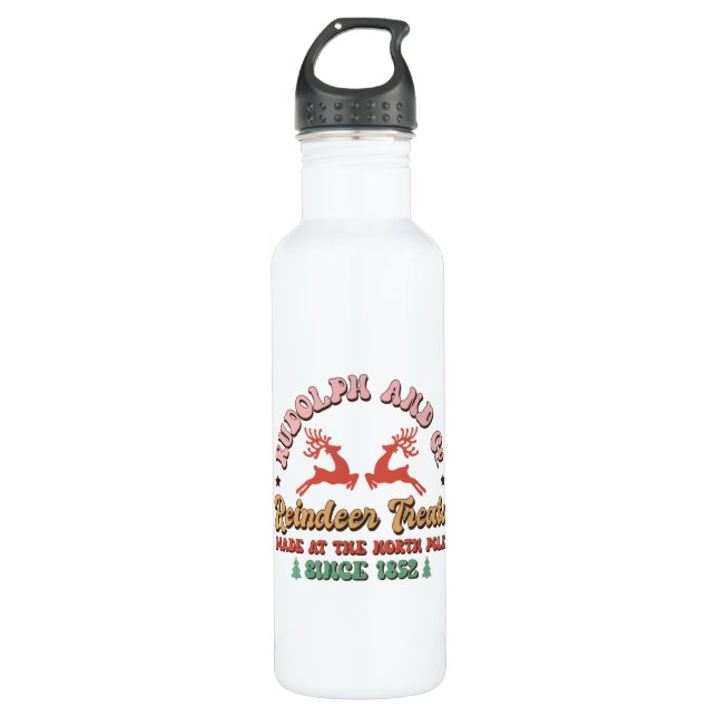 Botella De Agua Xmas Gift Go Reindeer Treats (Anverso)