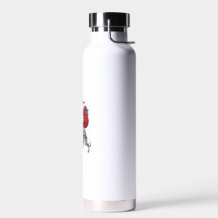 Botella De Agua Xmas Iluminando Santa Riding Perro de Greyhound C