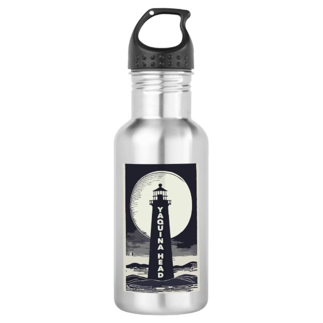 Botella De Agua Yaquina Head Lighthouse Oregon Moon (Anverso)