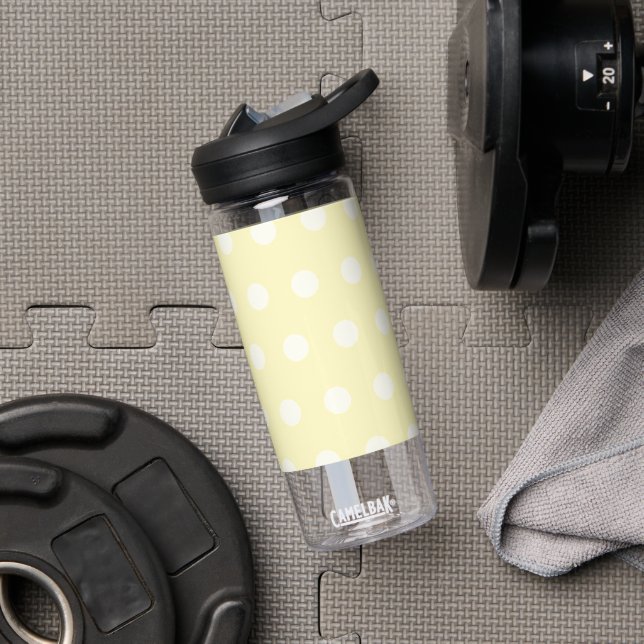 Botella De Agua Yellow Poka Dots (Gimnasio)