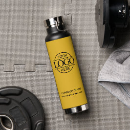 Botella De Agua Yellow Simple Modern Stylish Company Business Logo