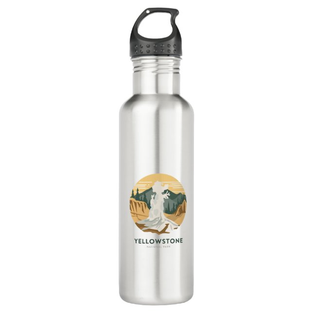 Botella De Agua Yellowstone National Park Adventure (Anverso)