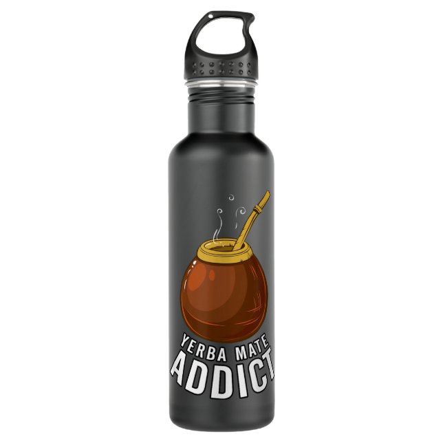 Botella De Agua Yerba Mate Addict, Gourd and Bombilla (Anverso)