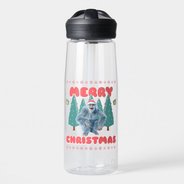 Botella De Agua Yeti Divertido - Feliz Navidad (Delante)