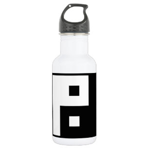 Botella De Agua Yin Yang cuadrado