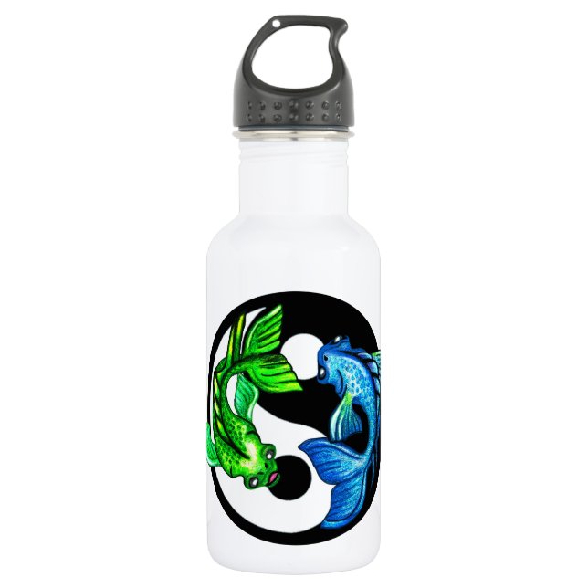 Botella De Agua Yin-Yang Koi Design (Anverso)