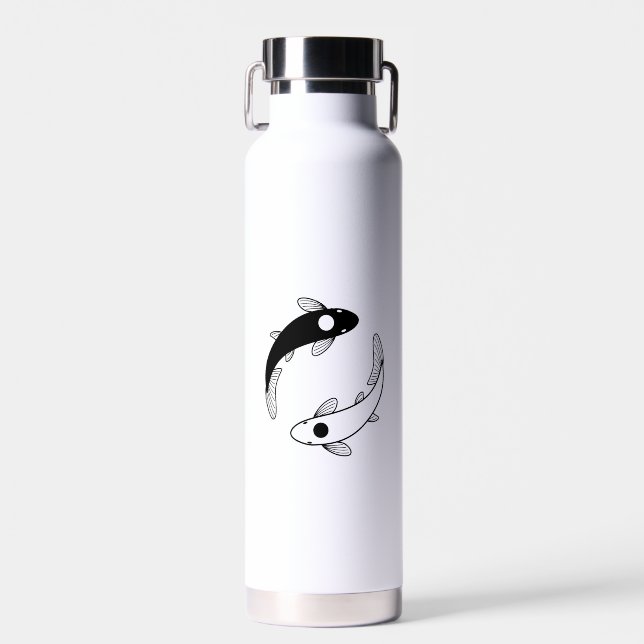 Botella De Agua Yin Yang Koi Fish (Delantero)