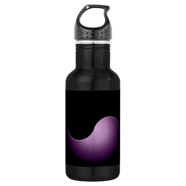 Botella De Agua yin yang - morado (Anverso)