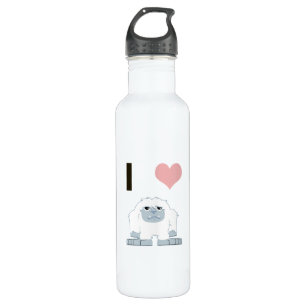 Botella De Agua Yo corazón a Yeti Personalizado lindo Monstruo de 