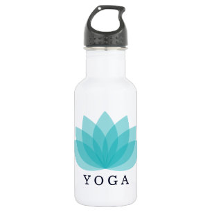 Botella De Agua Yoga Blue Lotus simple