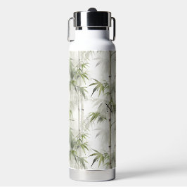 Botella De Agua Yoga de mindfulness de bambú verde