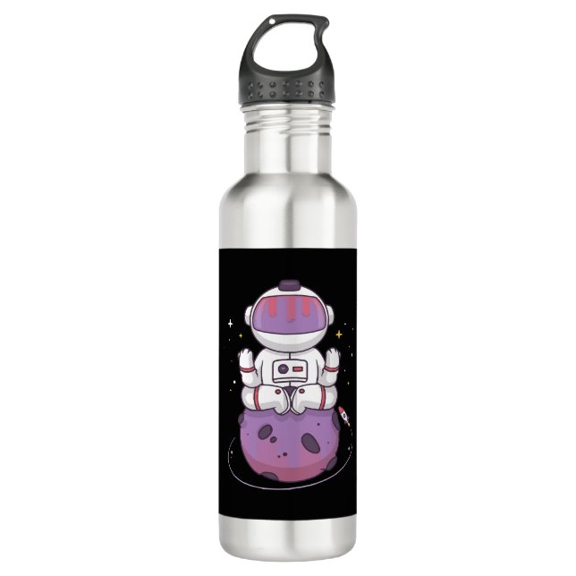 Botella De Agua Yoga Espacial  (Anverso)