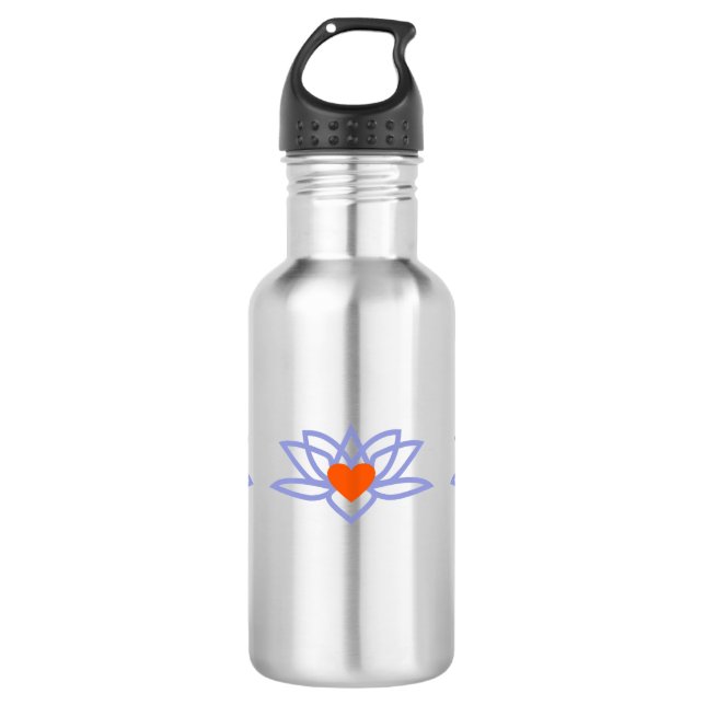 Botella De Agua Yoga Lotus Heart (Anverso)