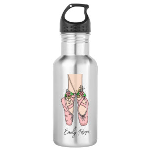 Botella De Agua Zapatos de ballet rosa personalizados