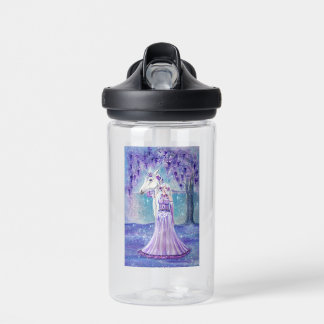 Botella De Agua Zephyr unicorn y arte de hadas por Renee Lavoie