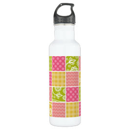 Botella De Agua Zigzag, Chevron, Polka Dots, Gingham, Patchwork