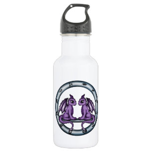 Botella De Agua Zodiaco de los géminis del dragón