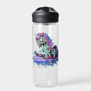 Botella De Agua Zombi Unicornio Surfista