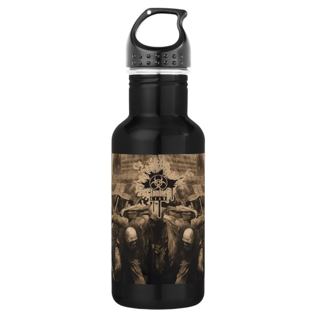 Botella De Agua Zombie Gear - "ZOMBIE RIOT" (Anverso)