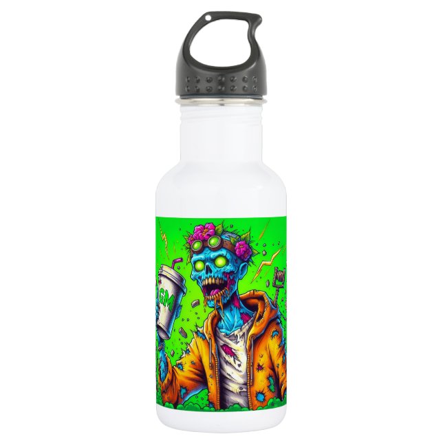 Botella De Agua Zombies cafeinados (Anverso)