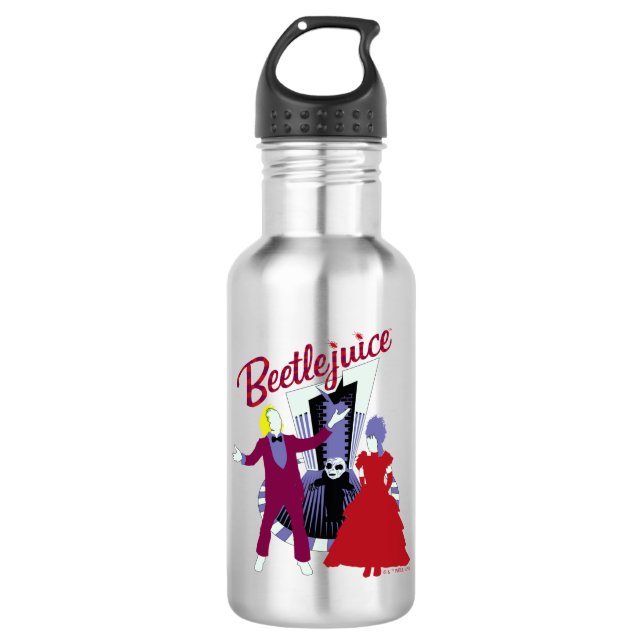 Botella De Agua Zumo de remolacha | Beetlejuice & Lydia Boda (Anverso)
