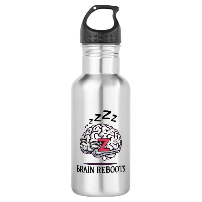 Botella De Agua Zzz: Rebotes cerebrales (Anverso)