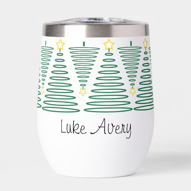 Botella de árbol de vacaciones de personalizable-v (Frente)