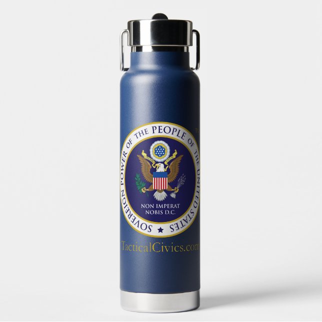 Botella de bebida aislada Tactical Civics™ (Frente)
