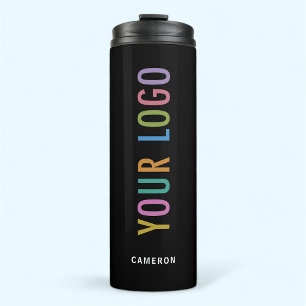 Botella de Bebida Negra de 12 oz con Logotipo Pers