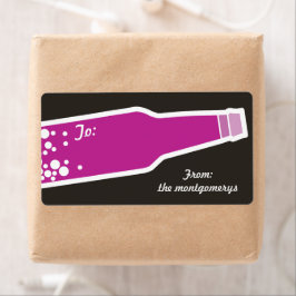 Botella de burbuja Pegatina de etiqueta de regalo