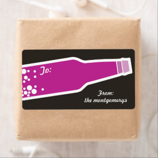 Botella de burbuja Pegatina de etiqueta de regalo 