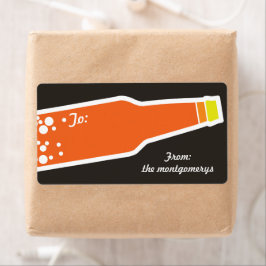 Botella de burbuja Pegatina de etiqueta de regalo 