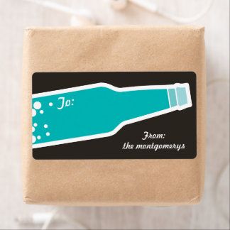 Botella de burbuja Pegatina de etiqueta de regalo 