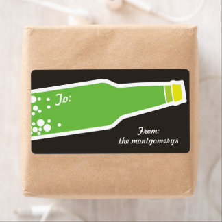 Botella de burbuja Pegatina de etiqueta de regalo 