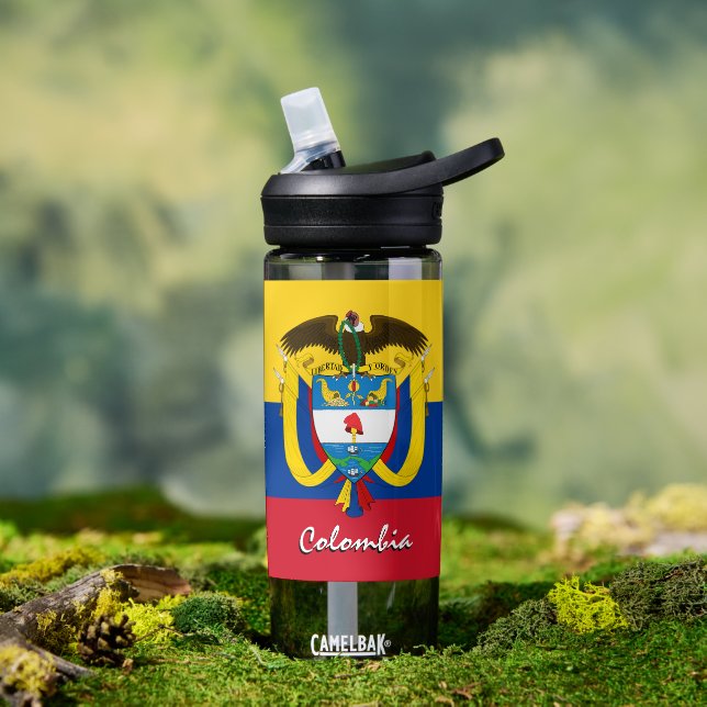 Botella de Colombia, bandera patriótica colombiana (Exterior)