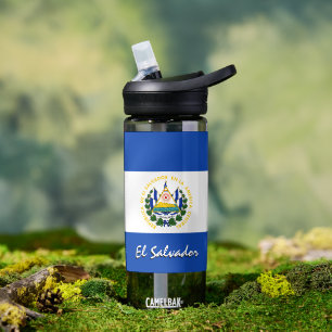 Botella de El Salvador, bandera patriótica de El S