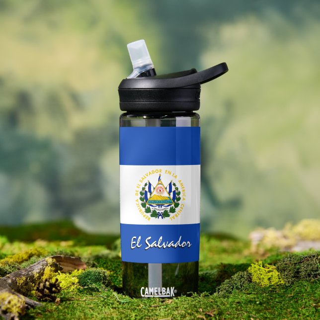 Botella de El Salvador, bandera patriótica de El S (Exterior)