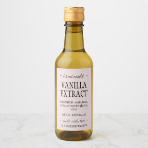 Botella de extracto de vainilla rosa casera con am