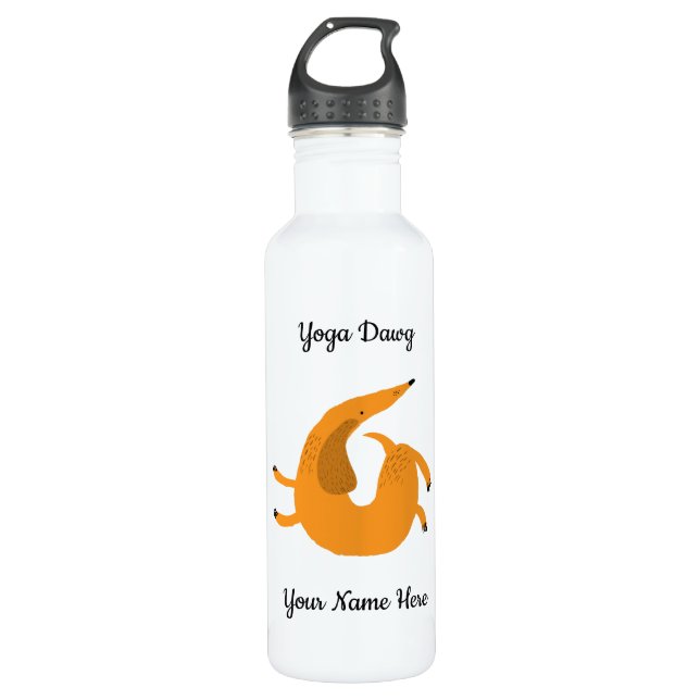 Botella de fitness de Yoga Dawg Water (Anverso)